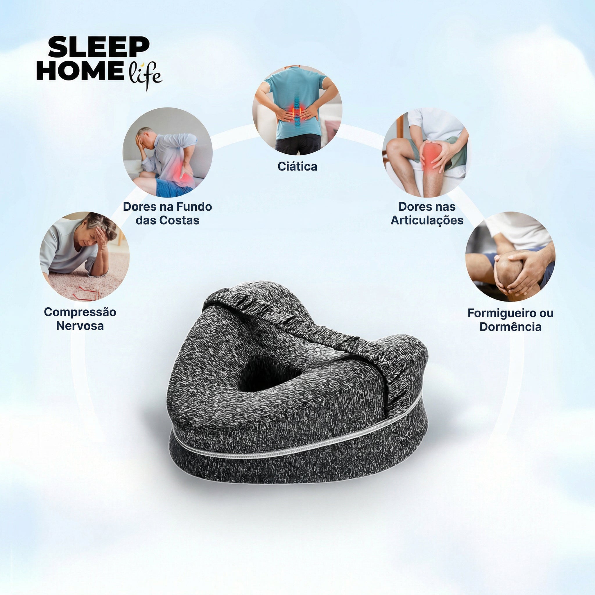 SLEEPHOMELIFE - Almofada para Isquiático, Perna e Anca
