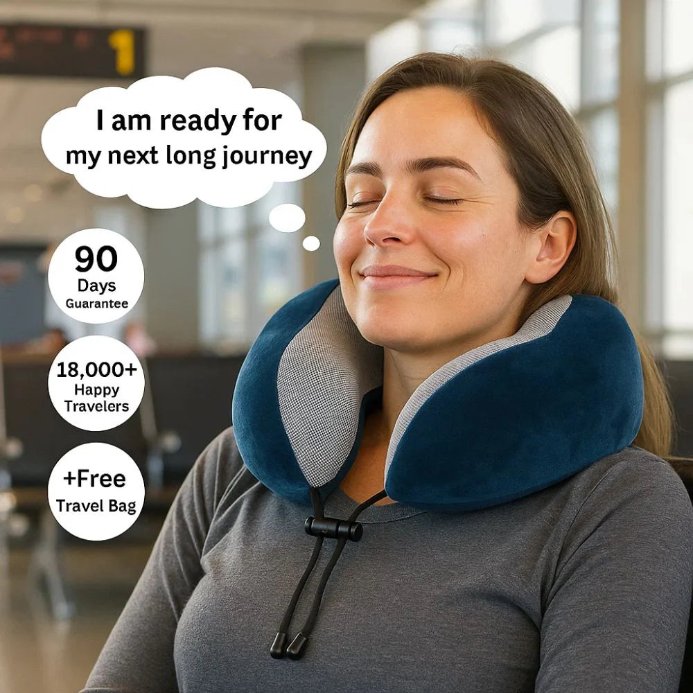 AirRest Memory Foam Travel Pillow