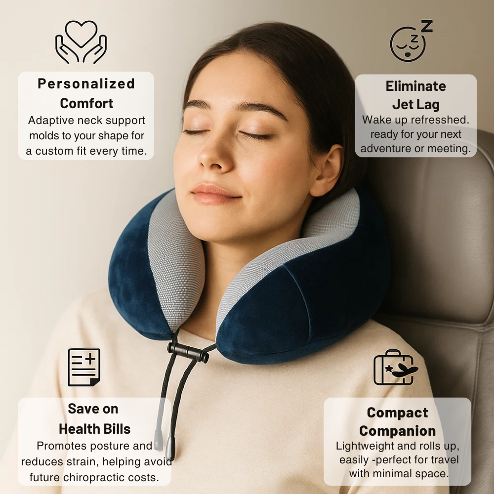 AirRest Memory Foam Travel Pillow